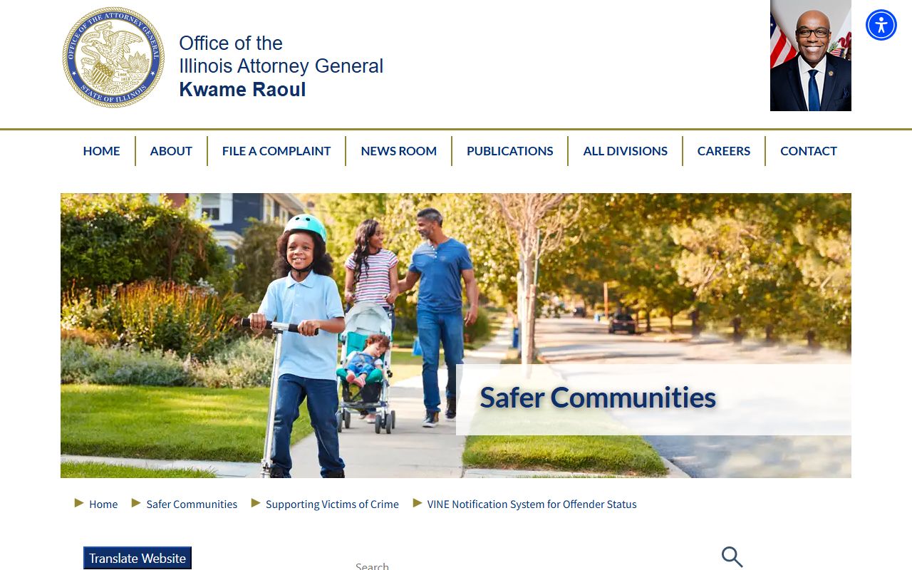 Illinois VINE victim notification system for Iroquois County inmate custody alerts